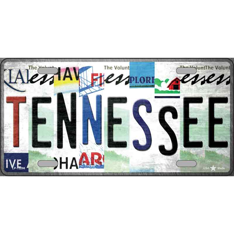 Tennessee Strip Art Wholesale Novelty Metal LICENSE PLATE Tag