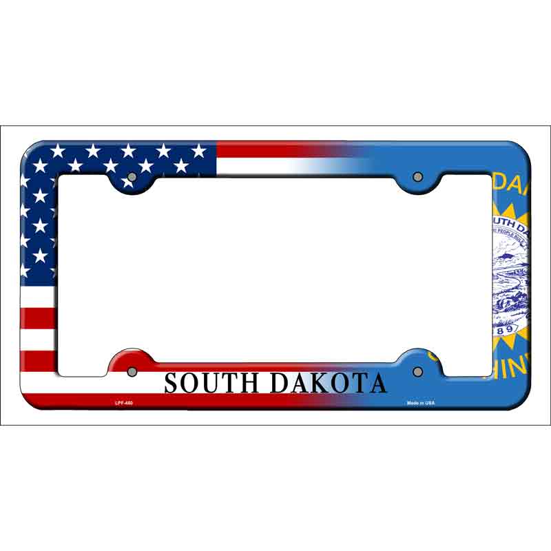 South Dakota|American FLAG Wholesale Novelty Metal License Plate Frame