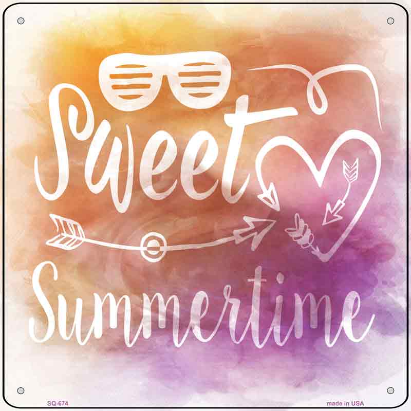 Sweet Summertime Wholesale Novelty Metal Square Sign