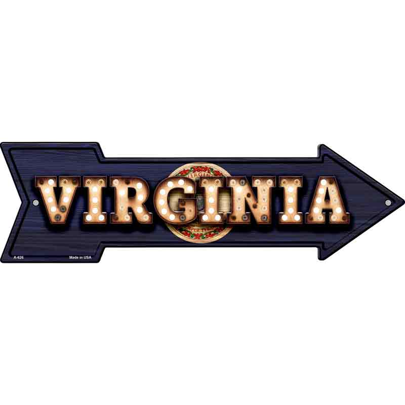 Virginia Bulb Lettering With State FLAG Wholesale Novelty Arrows