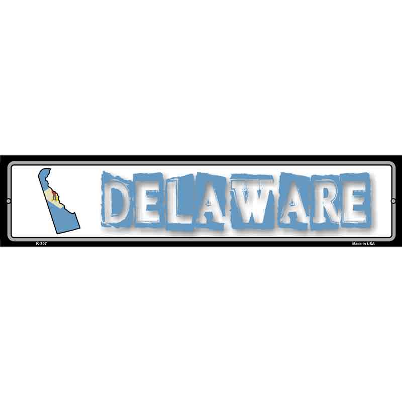 Delaware State Outline Wholesale Novelty Metal Vanity Small Street SIGN