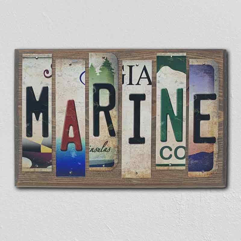 MarINe Wholesale Novelty License Plate Strips Wood Sign