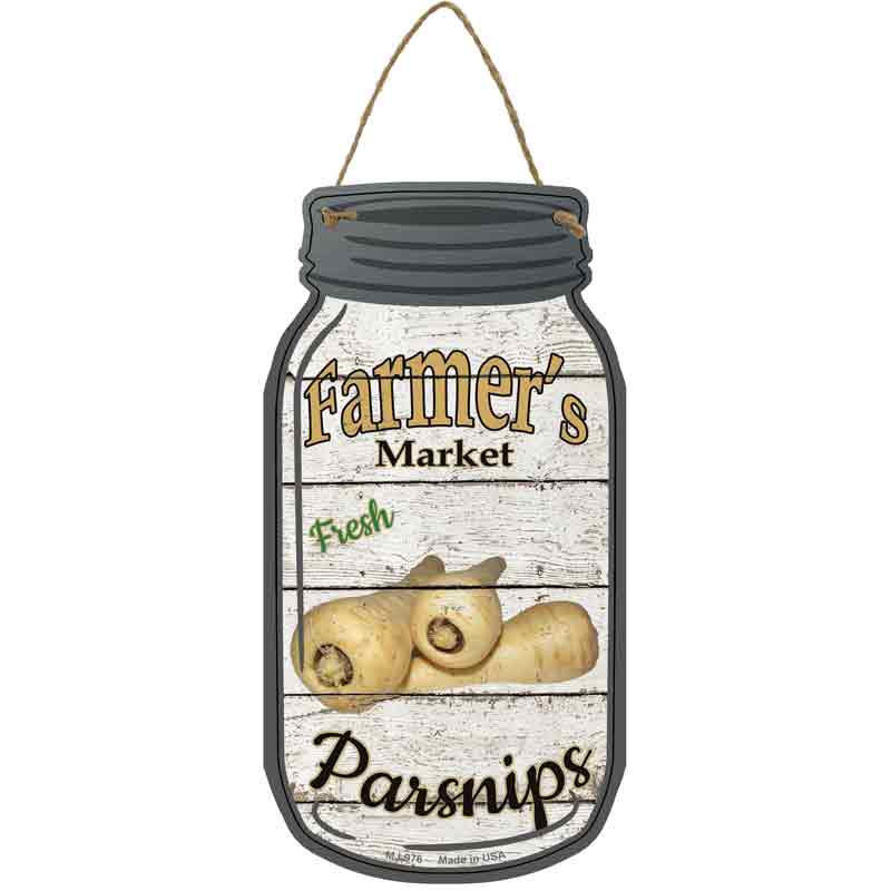 Parsnips Farmers Market Wholesale Novelty Metal Mason Jar SIGN