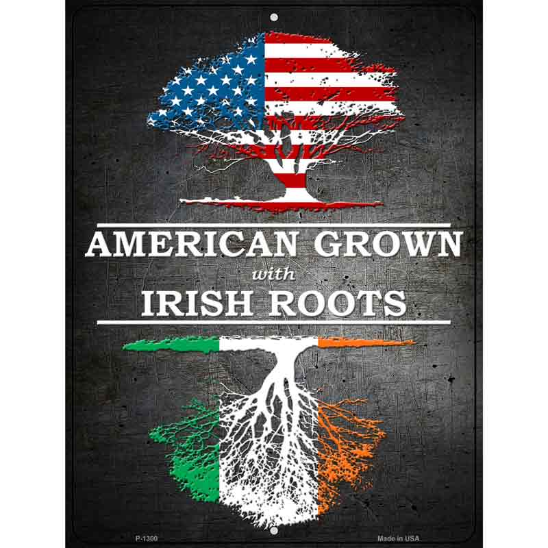 American Grown Irish Roots Wholesale Metal Novelty Parking SIGN