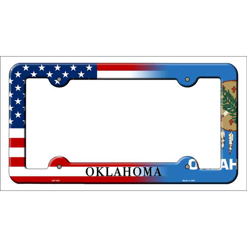 Oklahoma|American FLAG Wholesale Novelty Metal License Plate Frame