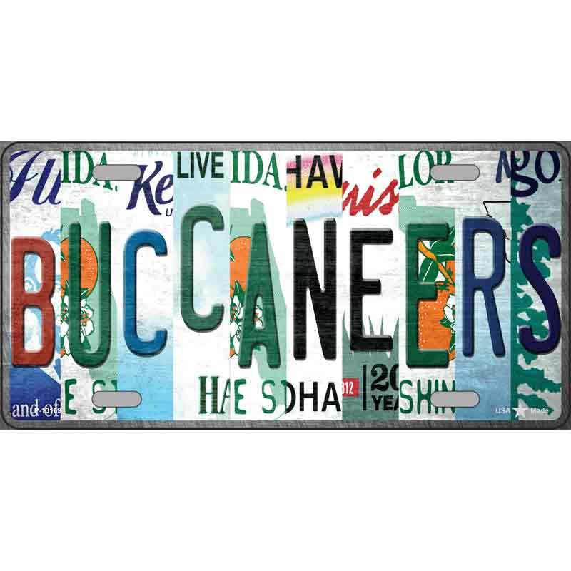 Buccaneers Strip Art Wholesale Novelty Metal License Plate Tag