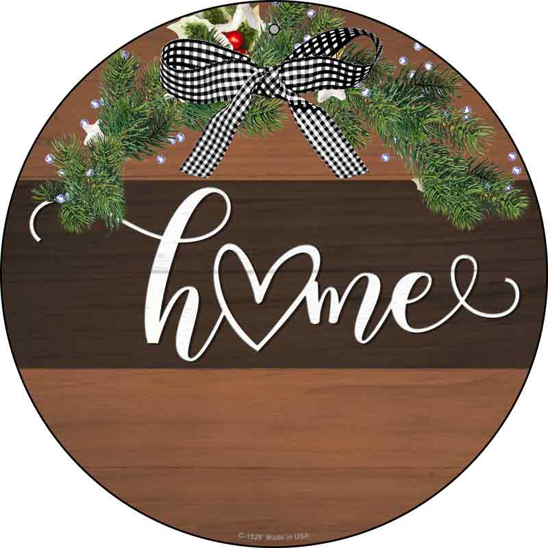 Home Bow Wreath Wholesale Novelty Metal Circle Sign