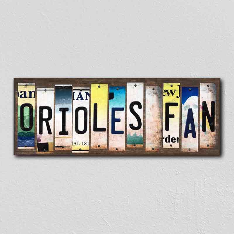 Orioles Fan Wholesale Novelty License Plate Strips Wood Sign