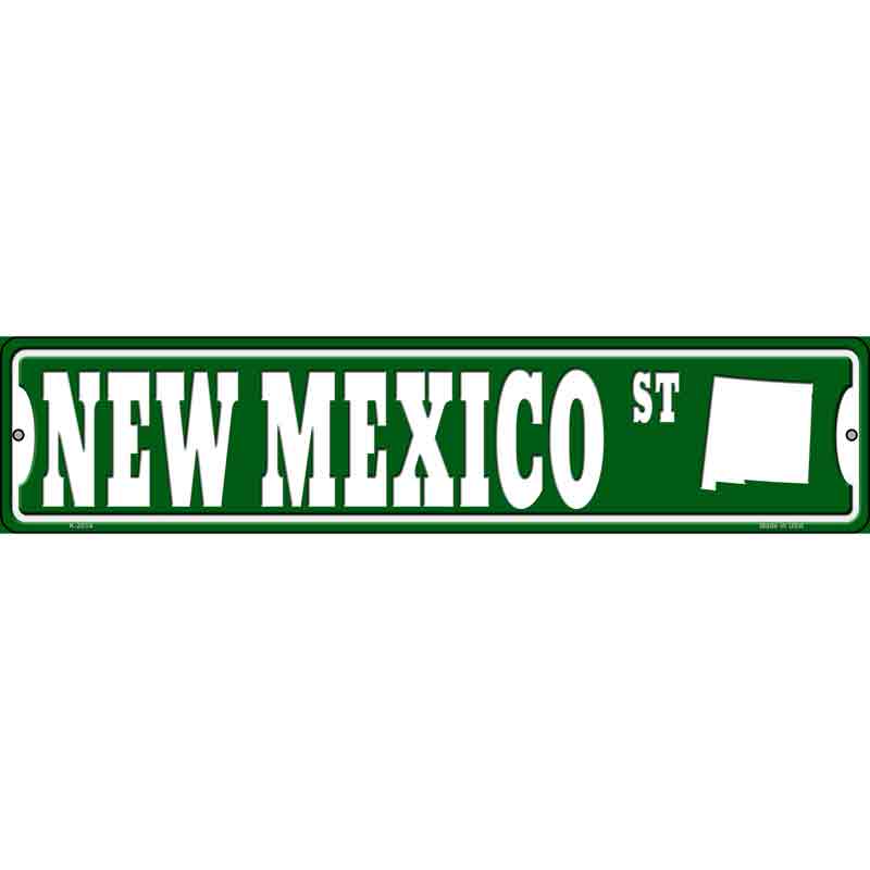 NEW Mexico St Silhouette Wholesale Novelty Small Metal Street Sign