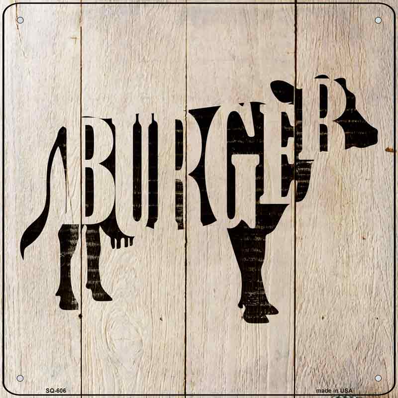 Cows Make Burgers Wholesale Novelty Metal Square SIGN