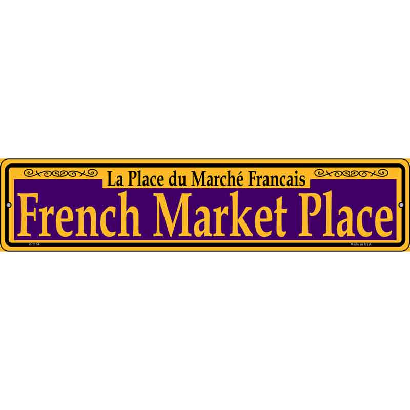 French Market Place Purple Wholesale Novelty Small Metal Street Sign