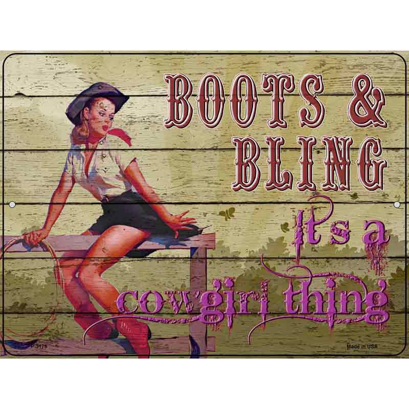 BOOTS & Bling Wholesale Novelty Metal Parking Sign
