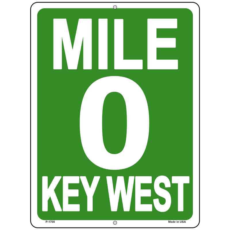 Mile Zero Key West Metal Novelty Parking SIGN Wholesale