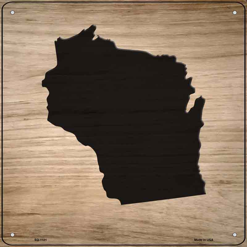 Wisconsin Shape Letter Tile Wholesale Novelty Metal Square SIGN