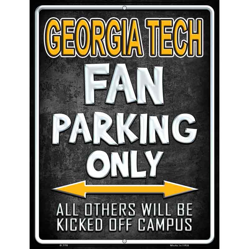 Georgia Tech Wholesale Metal Novelty Parking SIGN