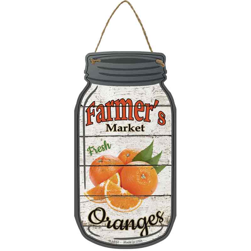 Oranges Farmers Market Wholesale Novelty Metal Mason Jar SIGN