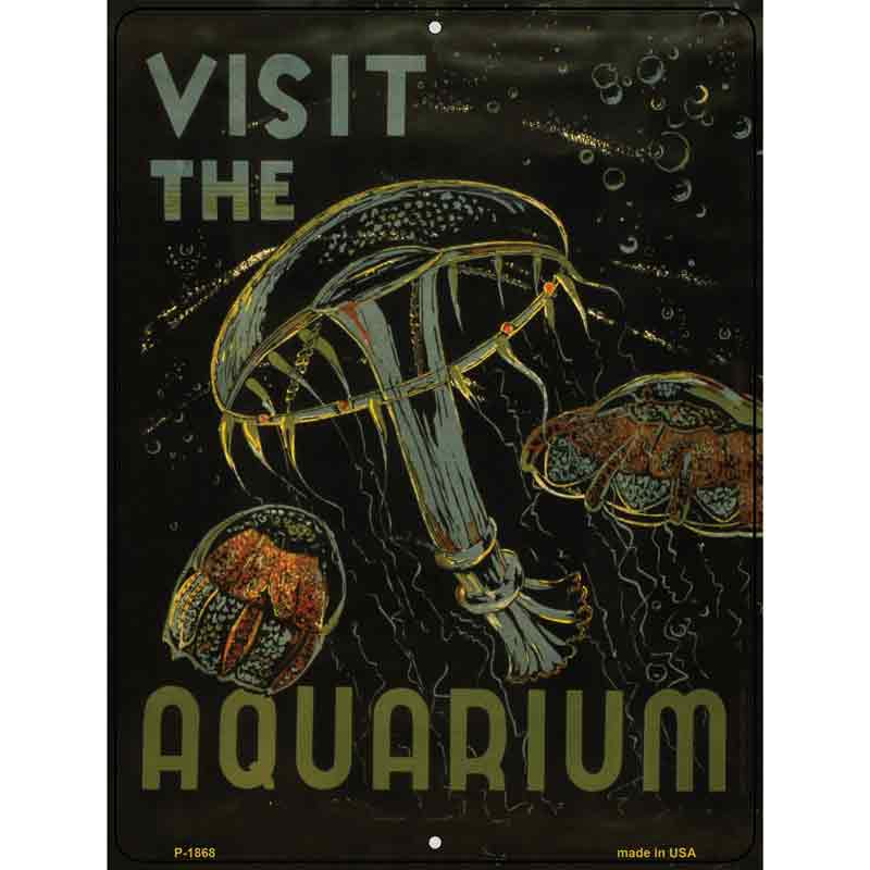 Visit the Aquarium Vintage POSTER Wholesale Parking Sign