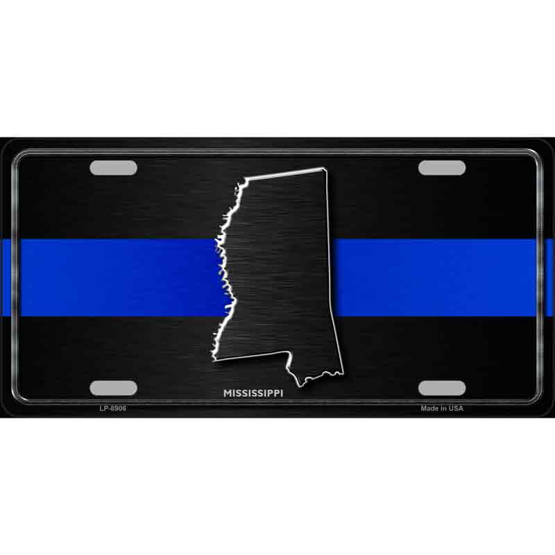Mississippi Thin Blue Line Wholesale Metal Novelty LICENSE PLATE