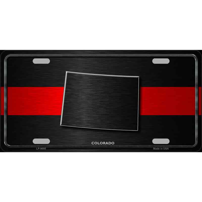 Colorado Thin Red Line Wholesale Metal Novelty LICENSE PLATE