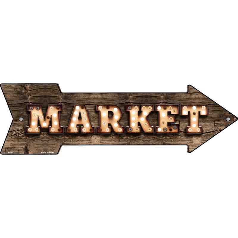 Market Bulb Letters Wholesale Novelty Arrow SIGN