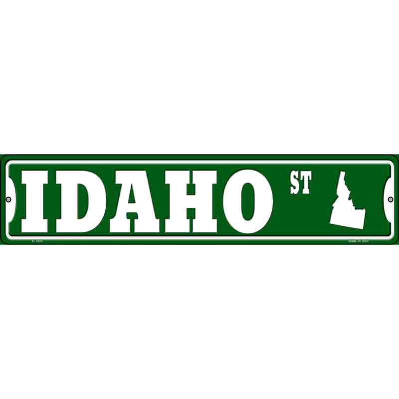 Idaho St Silhouette Wholesale Novelty Small Metal Street SIGN