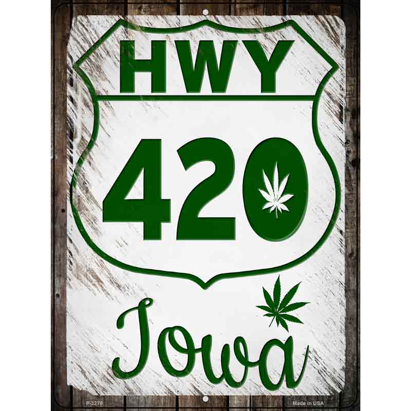 HWY 420 Iowa Wholesale Novelty Metal Parking SIGN