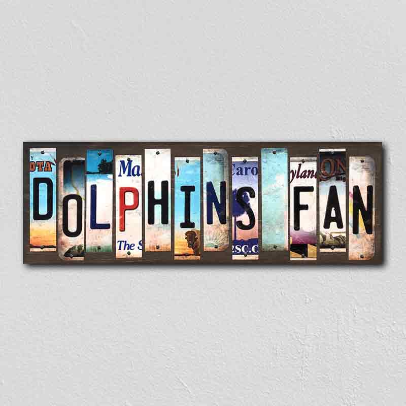 Dolphins FAN Wholesale Novelty License Plate Strips Wood Sign
