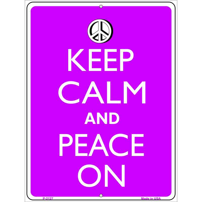Keep Calm And Peace On Wholesale Metal Novelty Parking SIGN