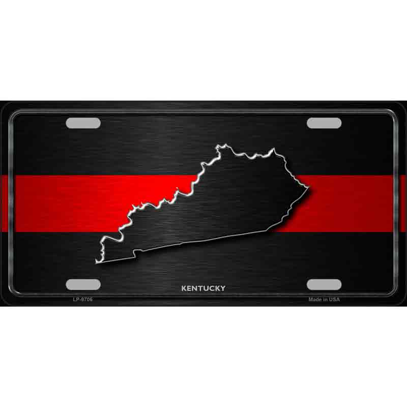 Kentucky Thin Red Line Wholesale Metal Novelty LICENSE PLATE
