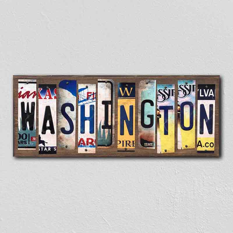 WashINgton Wholesale Novelty License Plate Strips Wood Sign