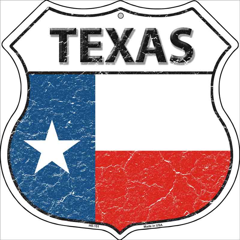 Texas State FLAG Highway Shield Wholesale Metal Sign