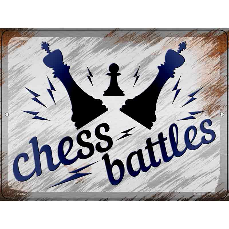 Chess Battles Wholesale Novelty Metal Parking SIGN