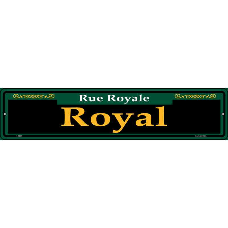 Royal Green Wholesale Novelty Small Metal Street Sign