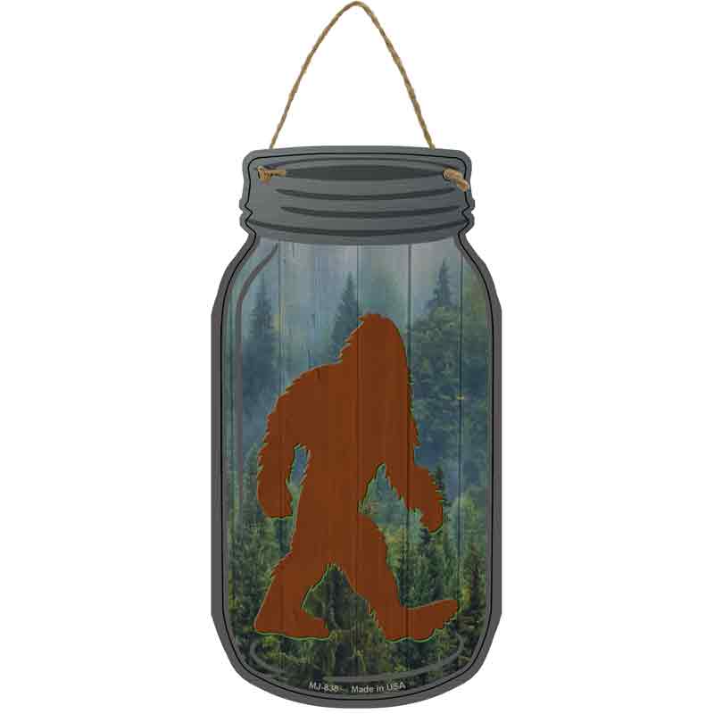 Bigfoot Shadow Standing Wholesale Novelty Metal Mason Jar SIGN