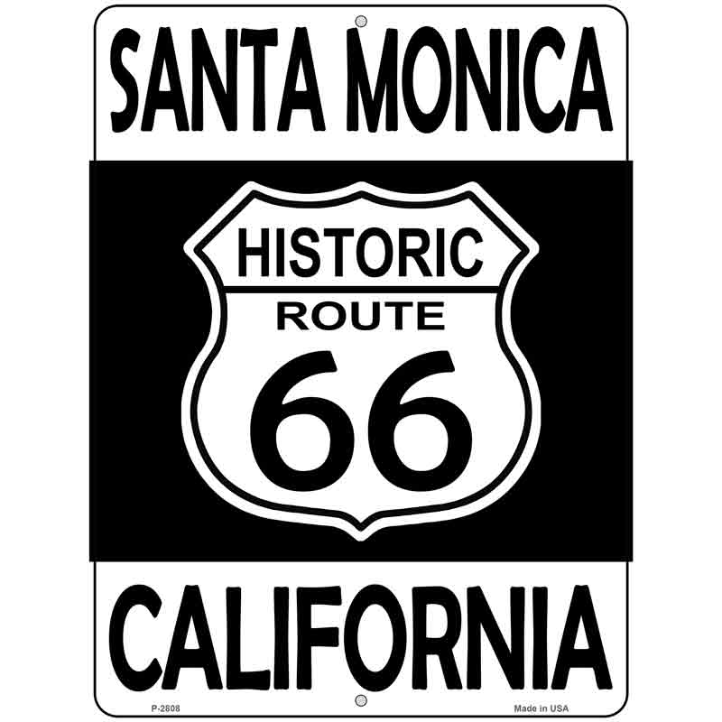 Santa Monica California Historic Route 66 Wholesale Novelty Metal Parking SIGN