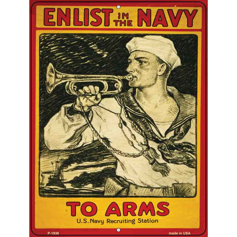 Enlist in the Navy Vintage POSTER Wholesale Parking Sign
