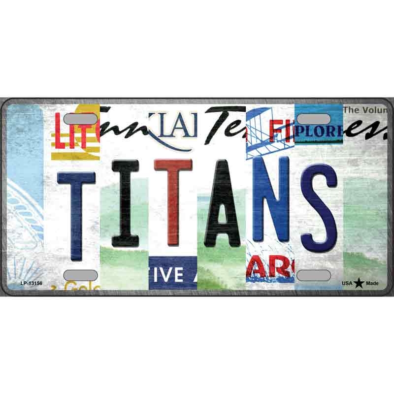 Titans Strip Art Wholesale Novelty Metal License Plate Tag