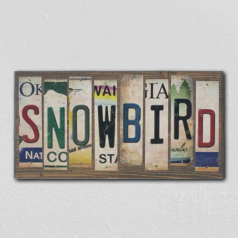 Snowbird Wholesale Novelty License Plate Strips Wood Sign