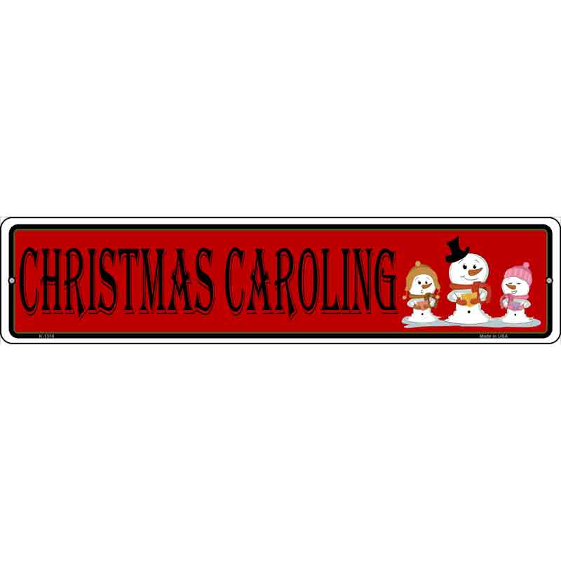 CHRISTMAS Caroling Wholesale Novelty Small Metal Street Sign