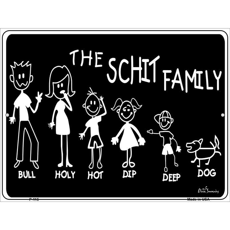 The Schit Family Wholesale Metal Novelty Parking SIGN