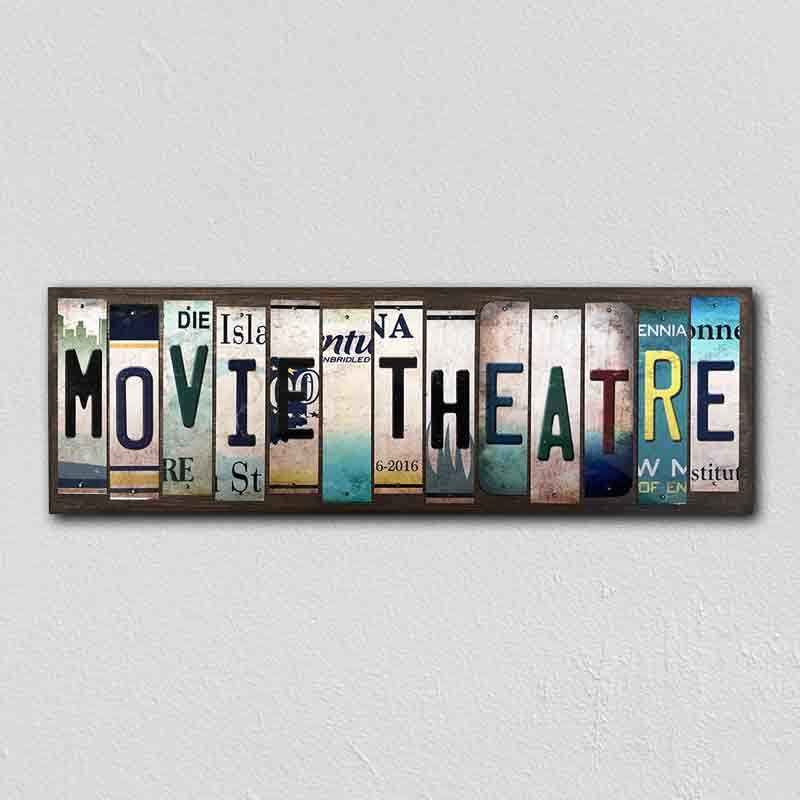 Movie Theatre Wholesale Novelty License Plate Strips Wood Sign