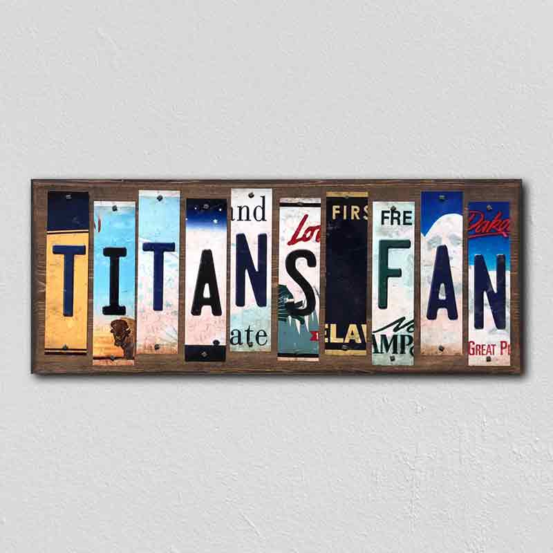 Titans FAN Wholesale Novelty License Plate Strips Wood Sign