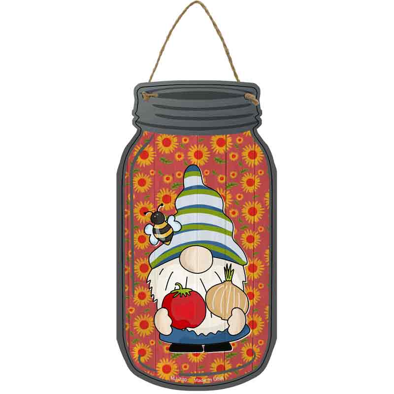 Gnome With Tomato and Onion Wholesale Novelty Metal Mason Jar SIGN