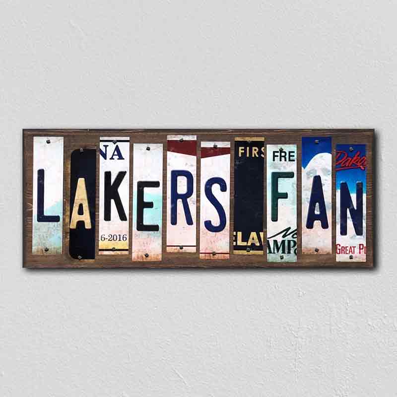 Lakers FAN Wholesale Novelty License Plate Strips Wood Sign