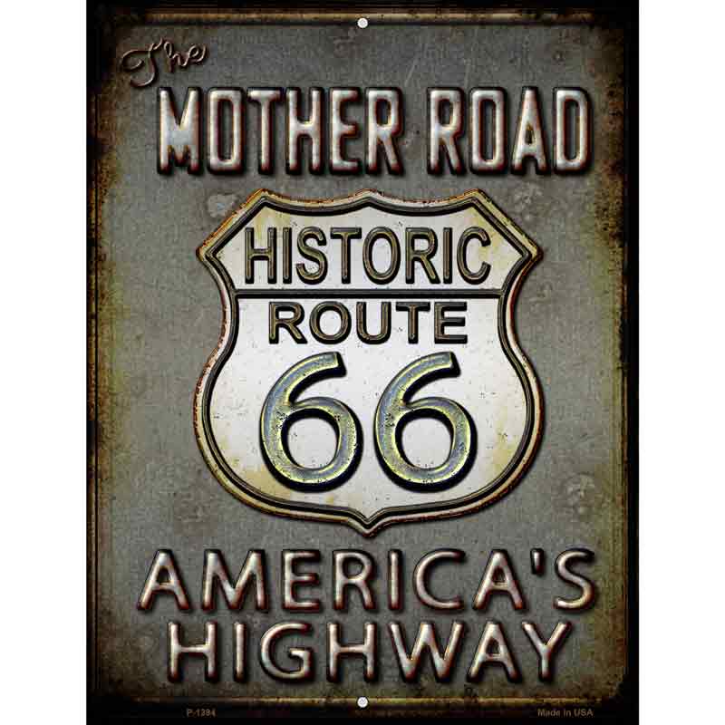 Historic Mother Road ROUTE 66 Wholesale Metal Novelty Parking Sign