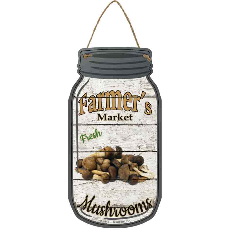 Mushrooms Farmers Market Wholesale Novelty Metal Mason Jar SIGN