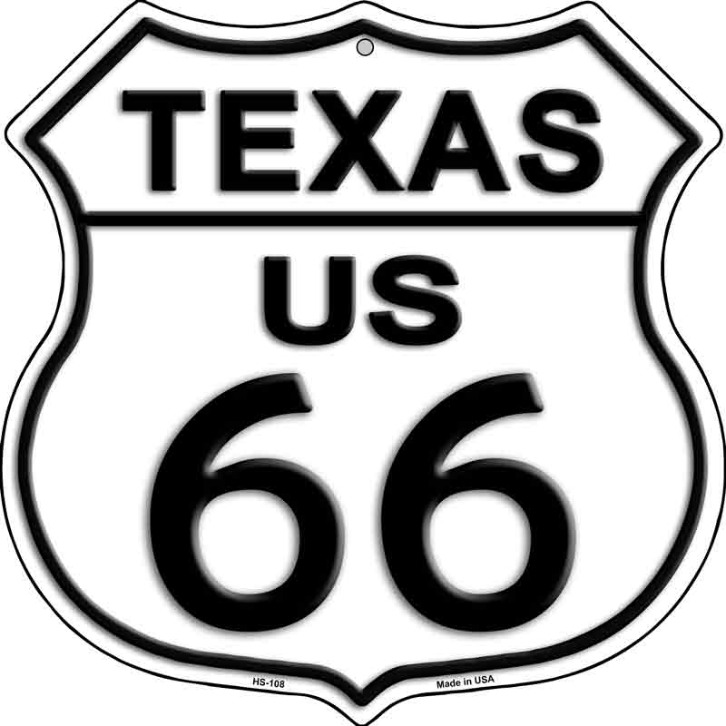 Texas Route 66 Highway Shield Wholesale Metal SIGN