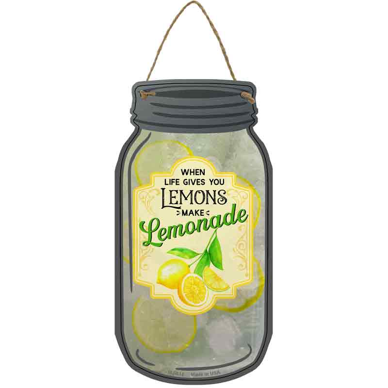 Lemons Make Lemonade Fruit Wholesale Novelty Metal Mason Jar SIGN