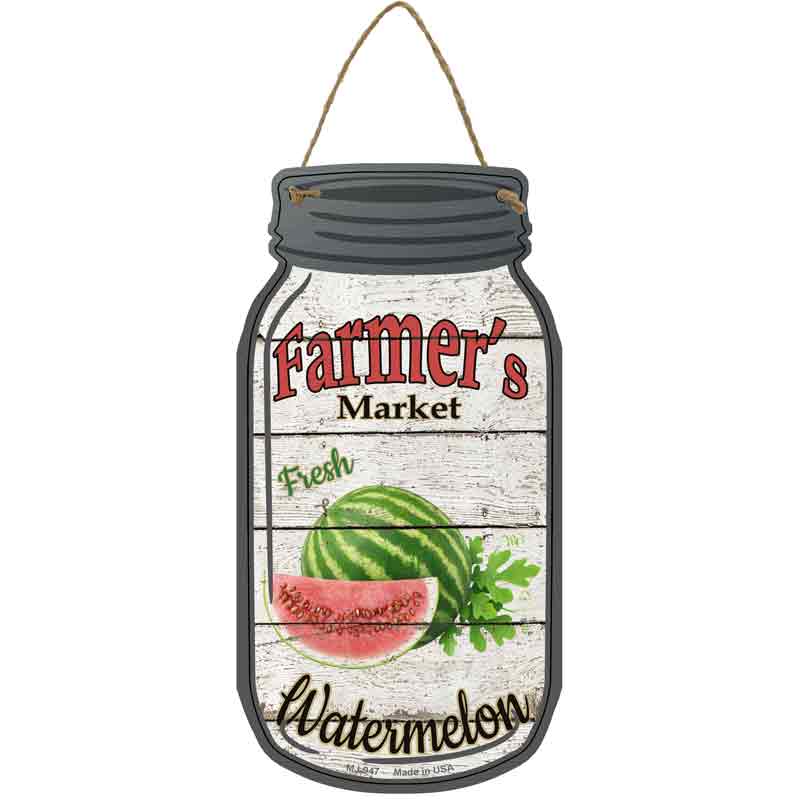 Watermelon Farmers Market Wholesale Novelty Metal Mason Jar SIGN