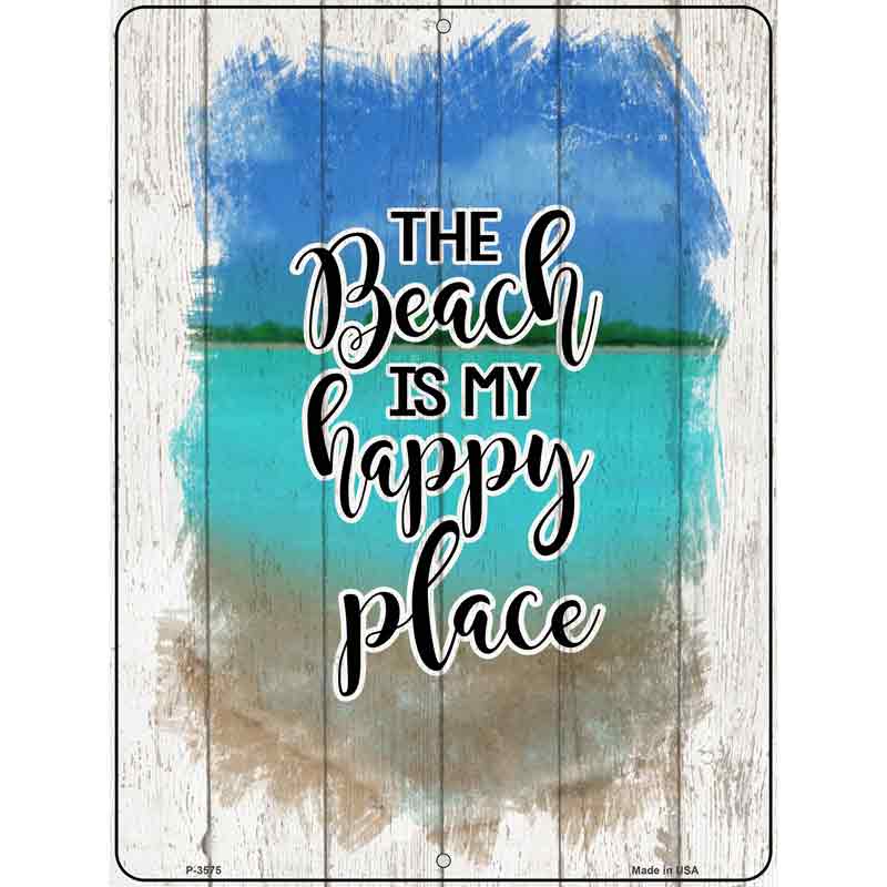 Beach Is My Happy Place Wholesale Novelty Metal Parking SIGN